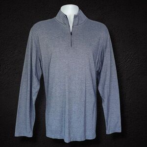 Daniel Cremieux Signature Collection Men’s Blue Quarter Zip Long Sleeve Size L